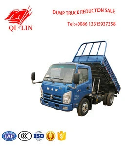4.5ton gross weight 3.66m length van  with middle top hydraulic cylinder  dump truck for hot sale