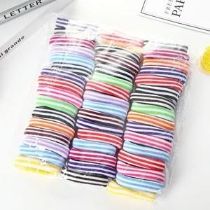 48pcs/bag new candy-colored bold Hairband towel ring, Korean version of high elastic seamless hair rope rubber band