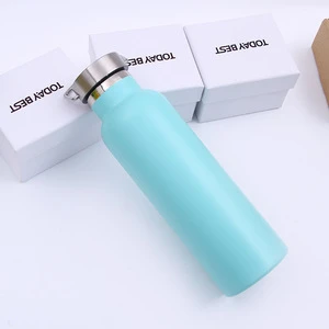 500ml Custom LOGO Double Wall Stainless Steel  Water bottle Vacuum Flask With Handle