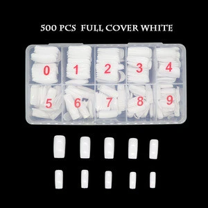 500pcs/pack  Nail Tips  Artificial  Fake False  Full Cover professional finger nail