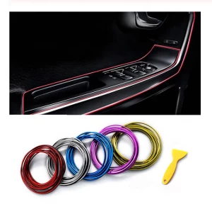 5M Car Seal Styling Interior Stickers Decoration Strip Mouldings Car Door Dashboard Air Outlet Steering Strips Car Accessories