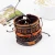 Import 5pcs multilayer leather wrap bracelet womens mens braid leather bracelet genuine leather bracelet from China