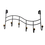 6 Hooks Over Door Hanger Coat Clothes Hat Bag Towel Hanging Rack Holder Wardrobe Cupboard Door Hanger Hooks Kitchen Organizer