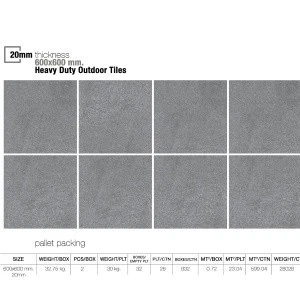 600x900mm Blue Grey Natural R11 Surface Outdoor Tiles For Garden and Swimming Pool in 20mm Thickness Heavy Duty for Europe