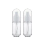 60ml 70ml 80ml 100ml PET plastic empty clear pill capsule shape spray lotion pump bottle