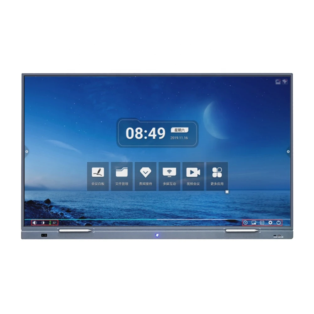 75 Inch 4k Touch Screen Display Infrared Sensor Touch Screen Interactive Panel