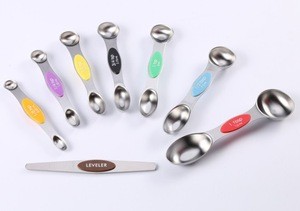8 Pcs Magnetic Measuring Spoons Set/Double End Design for Dry And Liquid Ingredient kitchen accessories gadget metal