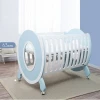 Adult baby bed lit bebe royal solid wood convertible baby cribs kid cot bed