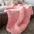 Import  free samples Hot selling custom handmade knit yarn super chunky throw 100% merino wool blanket from China