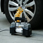 Aliot High Quality Double Cylinder Tire Inflator Handle Car Air Compressor 12v Tire Inflators