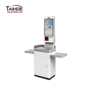 All in one self payment kiosk with scale for supermarket food drink