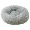 Amazon Hot FBA Multiple Sizes Colors Long Plush Fluffy Comfy Calming Soothing Self Warming Donut Pet Bed for Cats Dogs
