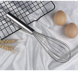 Amazon Hot Selling Stainless Steel Manual Egg Beater Kitchen Egg Tool Blender 6 Inch