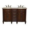 American style antique oak double sink bathroom furniture
