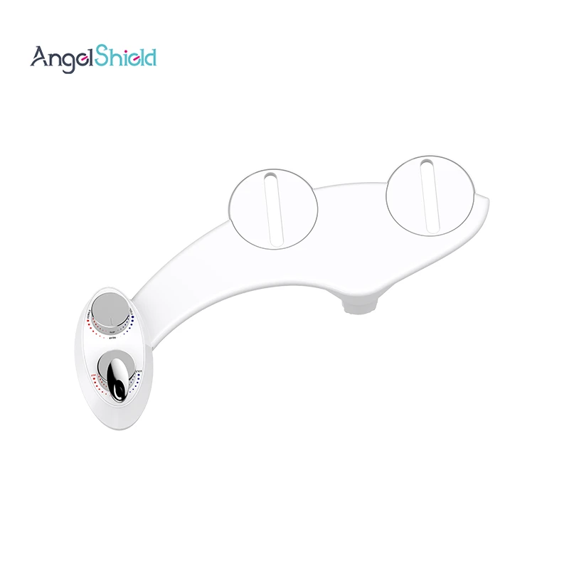 Angel shield  Spray Mechanical Self Cleaning Nozzles White for Toilet Attachment Bathroom bidet attached to toilet