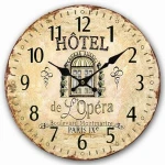 Antique Decorative Handmade MDF Material Wooden Wall Clock