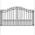 Import Antique Wrought Iron Driveway Steel Fence Gate Deer Design from China