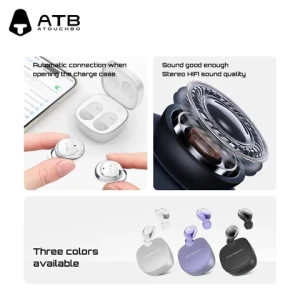 ATB Mini TWS True Wireless Earbuds Waterproof Touch Control Gaming in-ear earphonesr Music Sport Earbuds