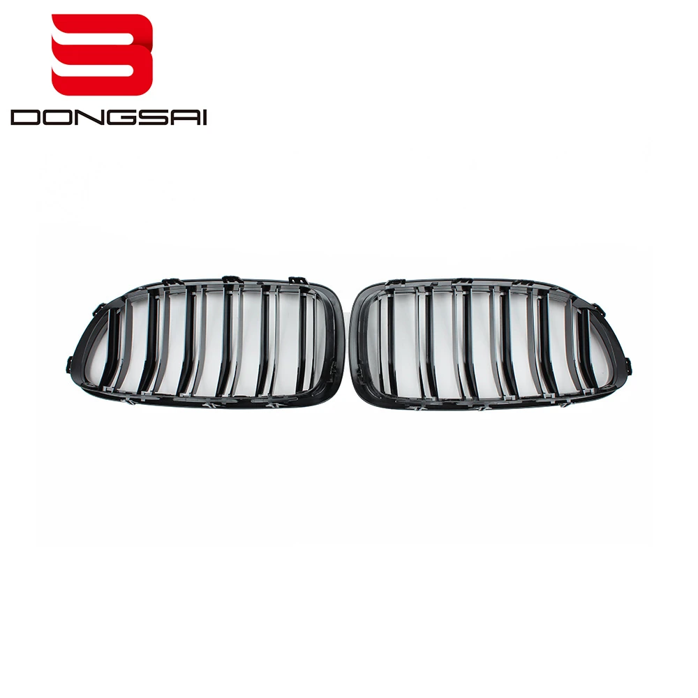 Auto Car Parts ABS Double-slat Gloss Black Front Grille For BMW 5 Series F10 F18 2010-2016