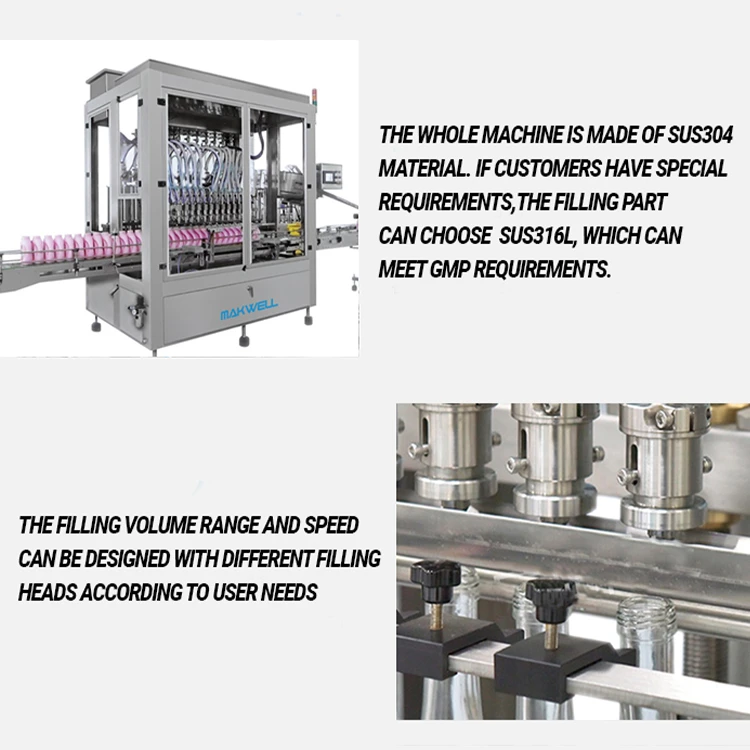 automatic body lotion shampoo filling capping machine