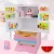 Import Baby activity toy montessori wooden toy pretend double door refrigerator kitchen set toy for girls from China