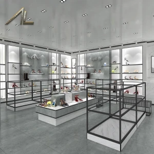 Bag Display Showcase Shoe Cabinet Furniture Shelving Unit Shop Counter Design Handbag Store Decoration