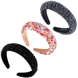 Baroque Hairband Rhinestone Accessories Crystal Metal Headbands For Women