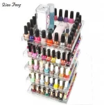 Beauty Tiered Acrylic Spinning Rotating Nail Polish Display Rack