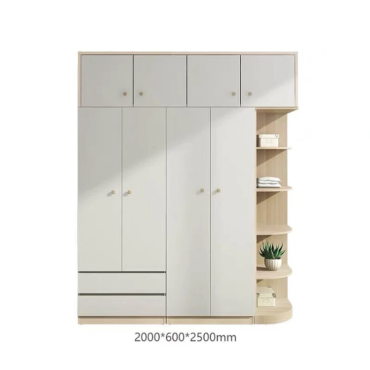 Bedroom Furniture Wooden sliding cabinet organizer design clothes wardrobe storage
