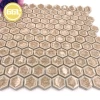 Beige Colore Ice-Crack Surface Hexagon Porcelain Mosaic Floor and Wall 3D Ceramic Tiles