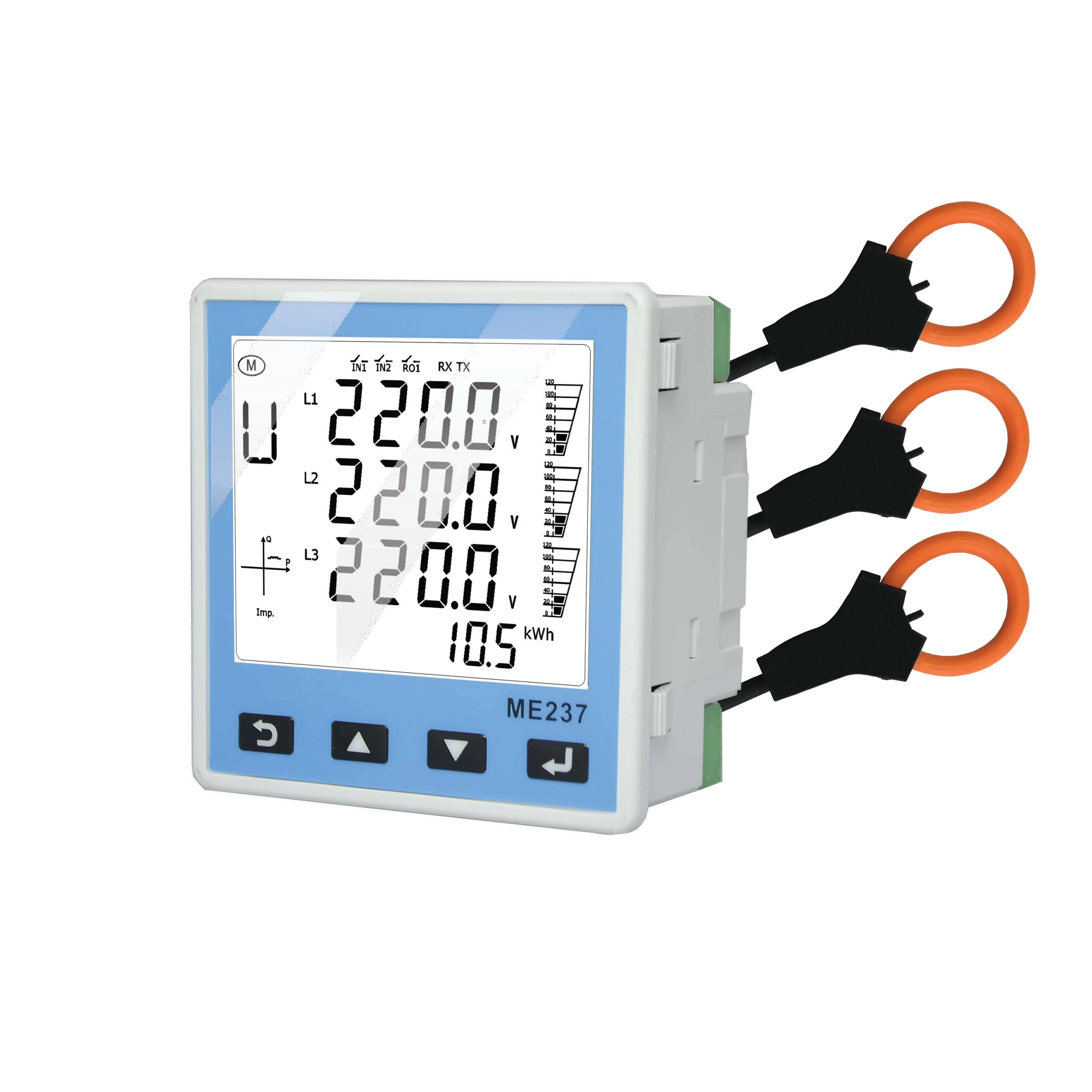 Best product ME237 multifunction energy meter,display voltage/current/frequency,three phase voltage meter meter