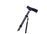 best sale cheap ningbo Adjustable Folding Campbell Posture Collapsible 360 Traction Tip Hand blind walking stick