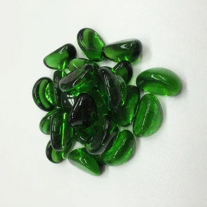 Best Selling Home Decoration Green Glass Cashew for Fire Pit Fireplace
