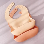 BHD BPA free Wholesale Waterproof Silcone Baby Bibs Set Wearable Soft Baby Bib Silicone