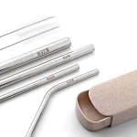 Boba Stainless Straw Eco Reusable Bubble Tea Drinking Straw Rose gold Metal straw
