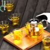 Borosilicate Glass Flower Tea Kettle Stovetop Safe arabic coffee pot