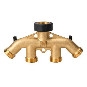 Brass manifold 4 Way Garden Water Tap Connector Water Hose Splitter