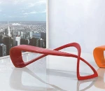 Brodie Neill E-Turn Sculptural Patio Benches/ Outdoor Fiberglass Bench