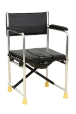 Brother Medical factory waterproof folding commode wheelchair transport commode wheelchair with toilet