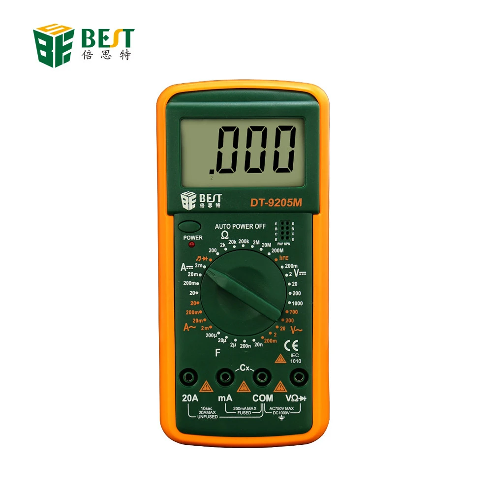 BST DT-9205M Multimeter LCD display voltage current resistance  free pencil probe