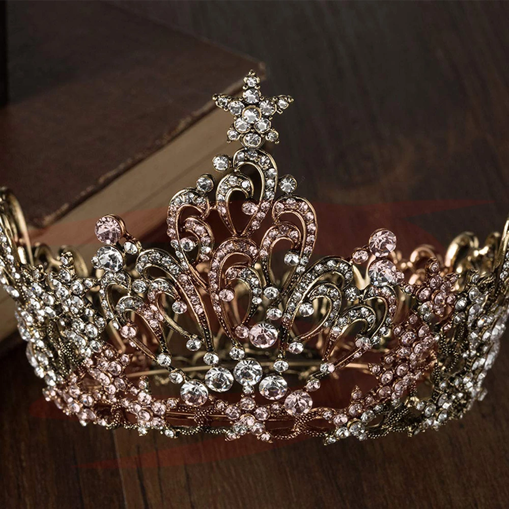Bulk Princess Crown Rhine Stone Crystal Beauty Crown Custom Big Pageant Queen Miss World Crown