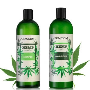 Bulk Sulfate Free Herbal Natural Private Label Hemp CBD Shampoo And Conditioner Set For Hair