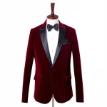 Butterfly Printing Lining Wedding Suit Jacket Chinese Blazer