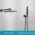 Import BWE Brass Shower Faucet Bath Black In-wall UPC CUPC Rain Shower Faucet from China