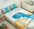 Cartoon Dinosaur Fitted Sheet Bedsheets 100% Cotton Bedspread Twin for Children