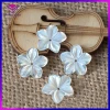 Carved Mother Of Pearl Shell Flower Shaped Pendant With Hole