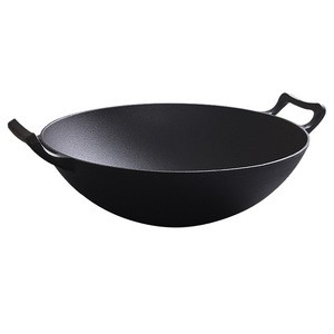 cast iron enamel wok