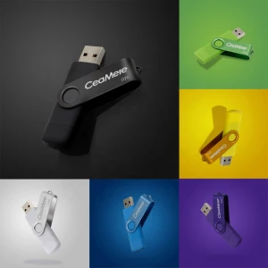Ceamere CMC5 OTG USB Flash Drive 128GB 64GB 32GB 16GB 8GB 4GB Metal Swivel Pen Drive Smartphone Pendrive OTG 2.0 USB Flash Drive