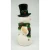 Import Ceramic christmas snowman candle lantern hurricane lantern with metal handle from China