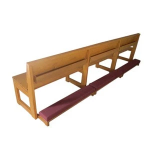 CH-B076, Simple Model Oak Wooden Church Bench Pew,Solid Wood Church Furniture
